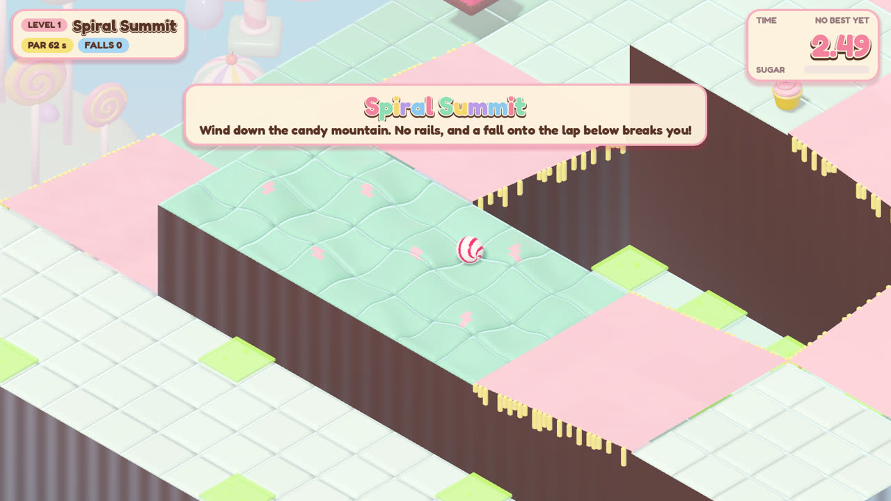 Spiral Summit, winding down a candy mountain